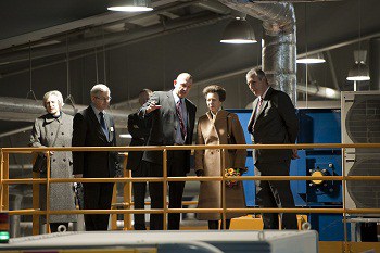 Princess Anne hears about the MRF from Mitch Green, MRF manager for Cory Environmental